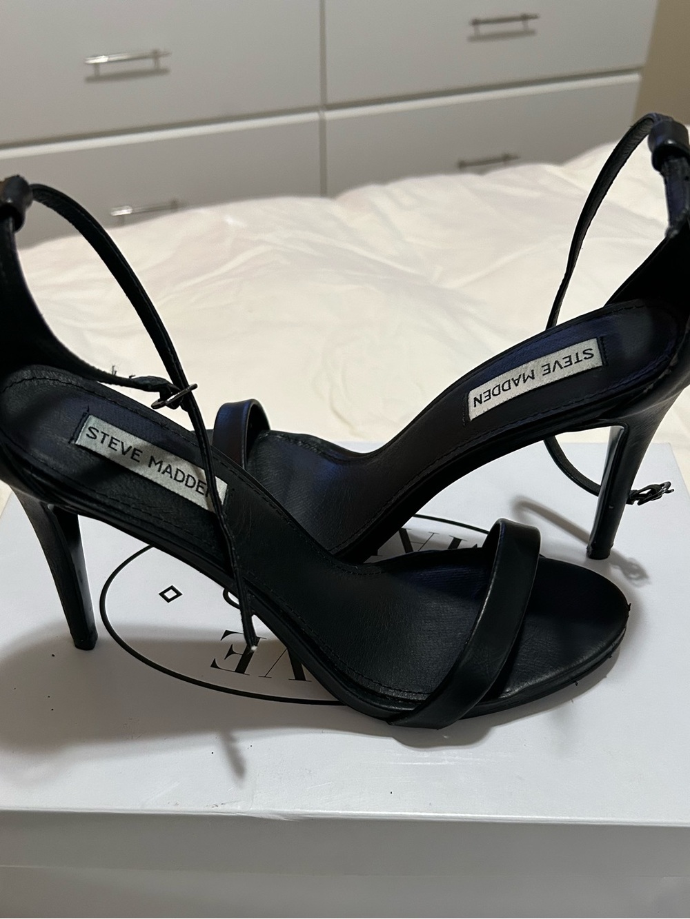 Steve Madden Black Strappy High Heels